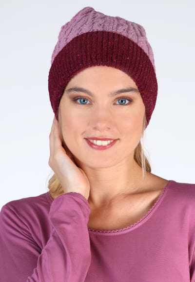 Strickmütze Hannah solid - purple