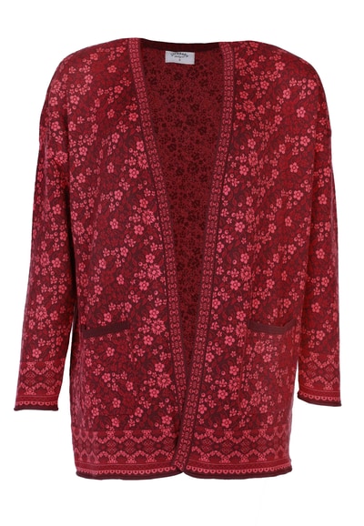 Strickjacke Tati wild blossom - dark grape