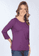 3/4-Arm Shirt Zoala solid  - deep purple