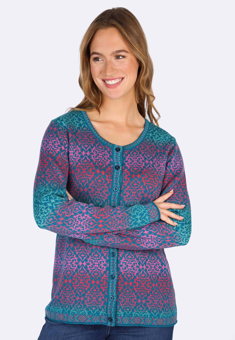 Strickjacke Renee gradient  - ocean