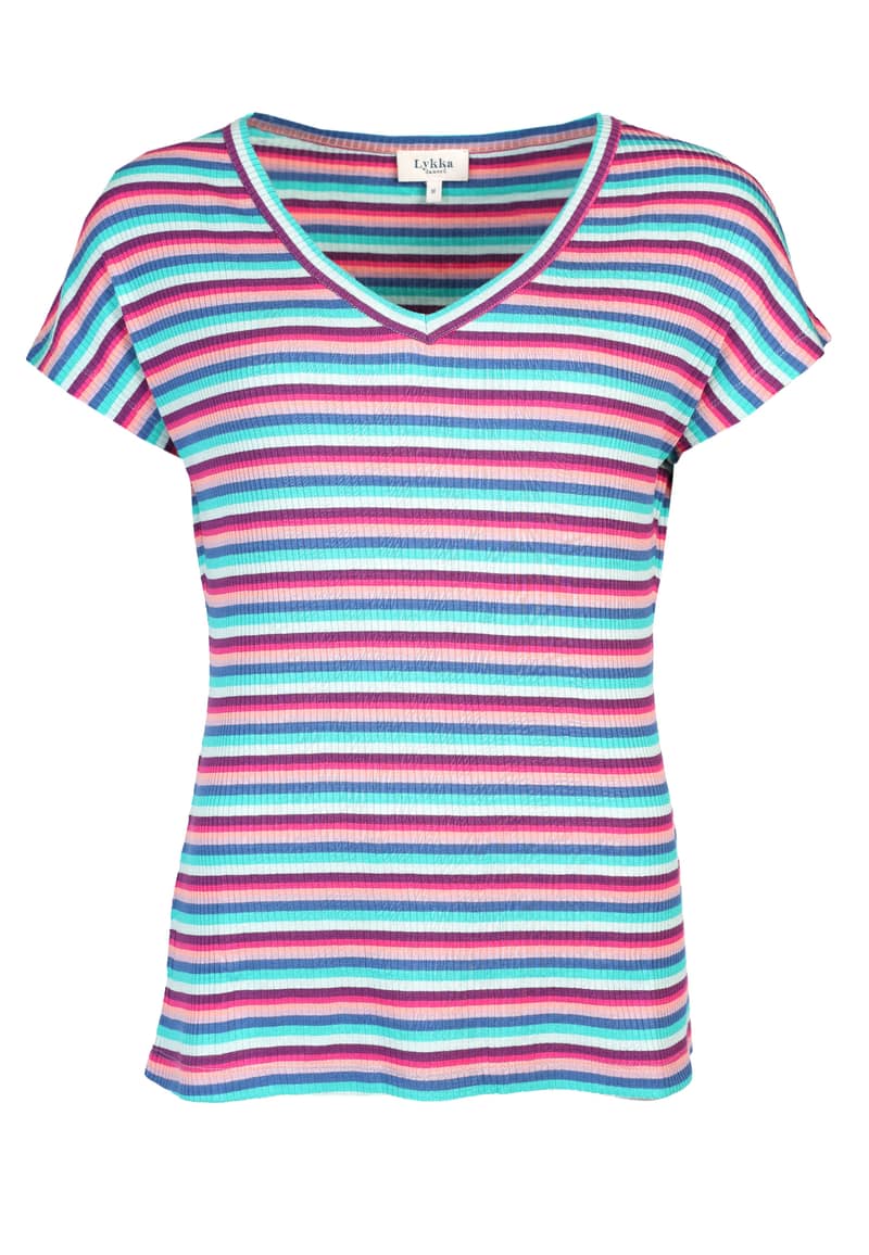 T-Shirt Janny multistripe - royal blue