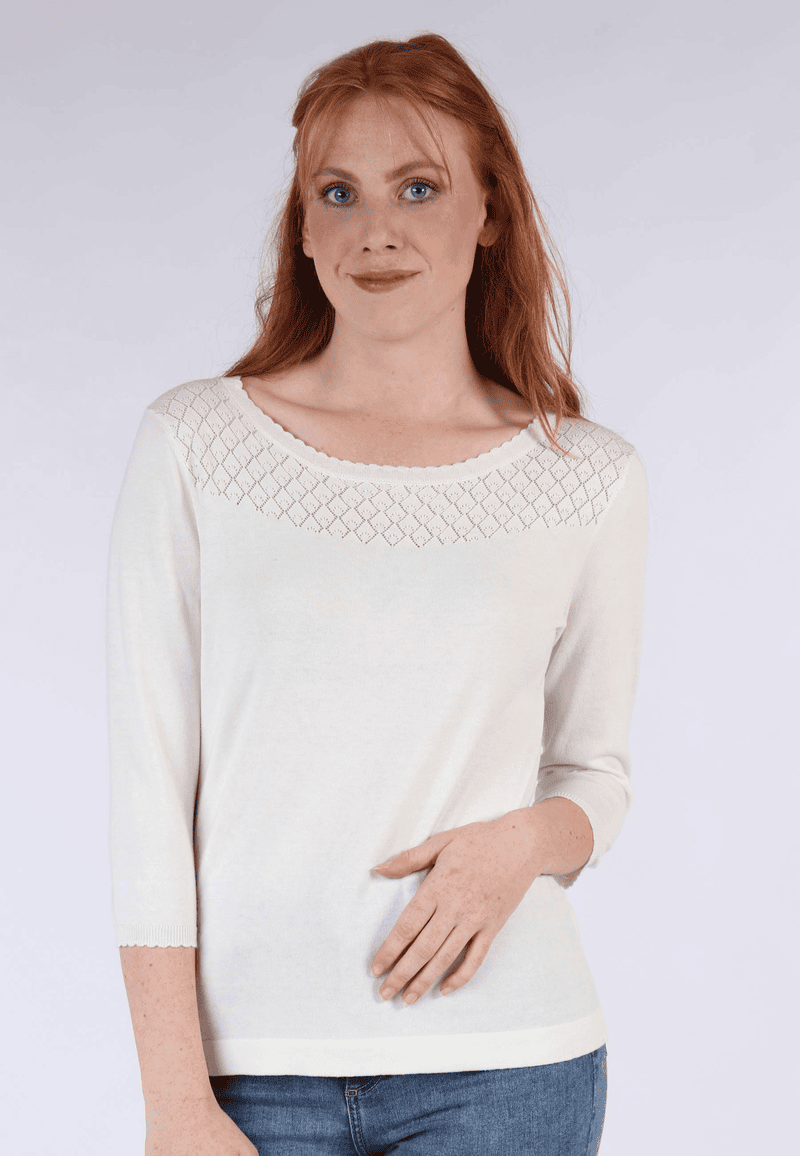 knitted pullover Dafne - ivory