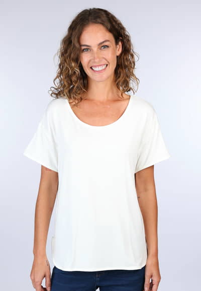 T-Shirt Betzi solid - ivory