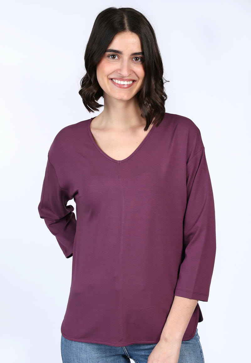 3/4-Arm-Shirt Betzili - plum