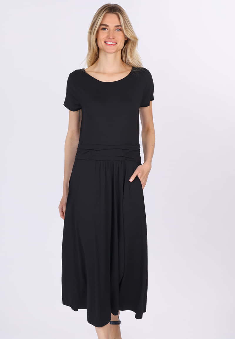 Kleid Malind solid - black