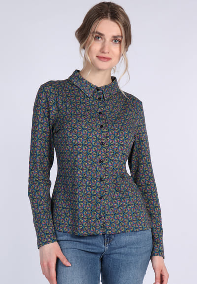 Bluse Candy ethno  - deep ocean