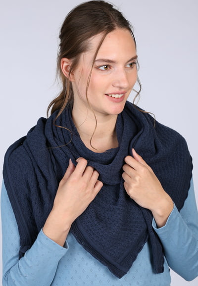 Strickdreieckstuch Lisa  - navy