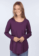 Langarmshirt Nore - deep purple