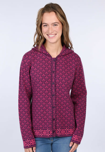Strickjacke Katleena  - deep purple