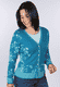 Strickjacke Lindara blossom  - ocean