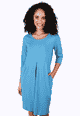 Kleid Jola solid - swedish blue