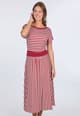 Kleid Hludari stripe - red