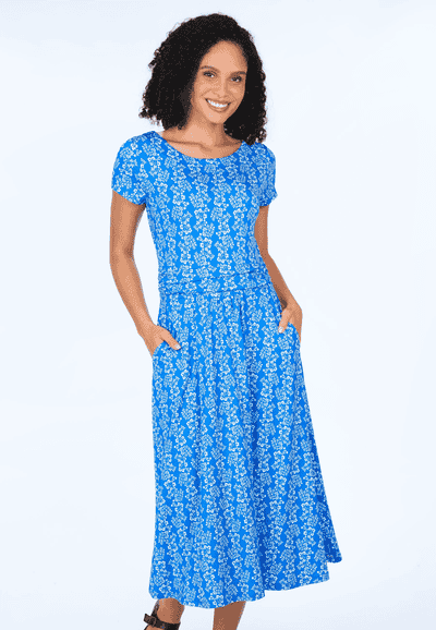 Kleid Malind flower vine - lapis