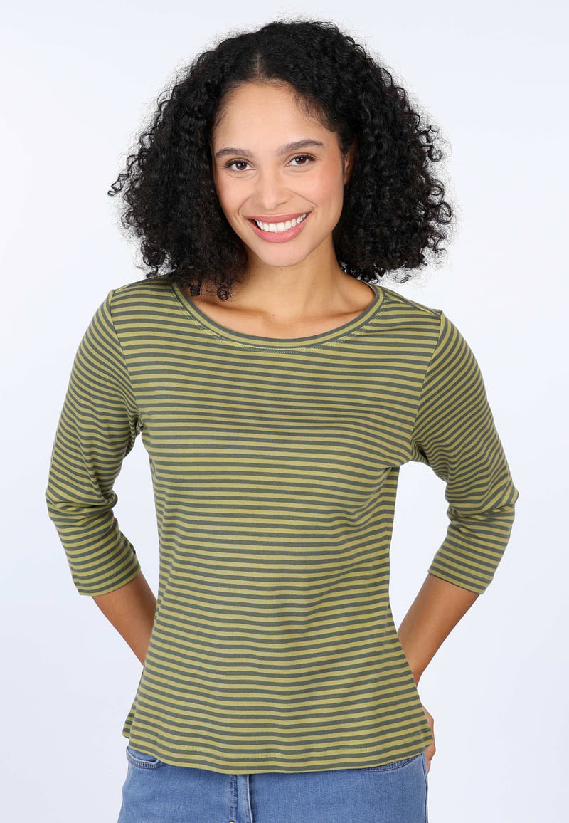 3/4-Arm-Shirt Pitta stripe - thyme