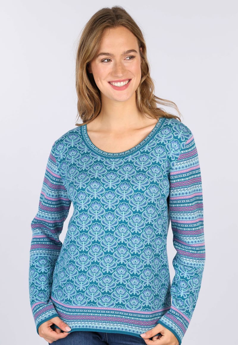 Strickpullover Josefine  - ocean