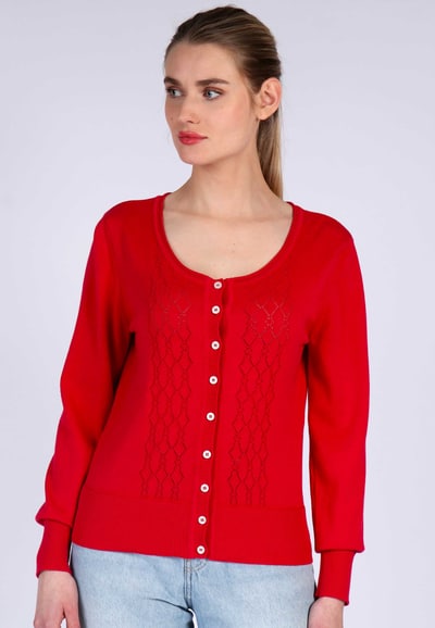 Strickjacke Manon - rubin