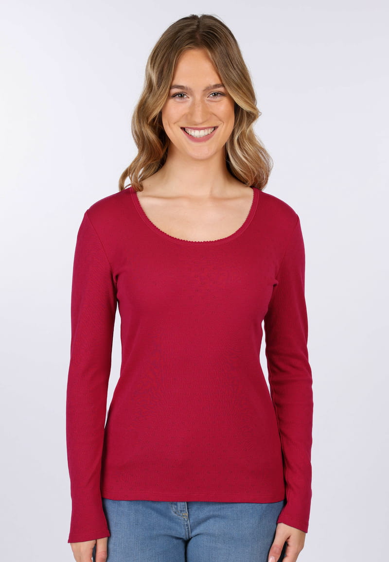 Langarmshirt Malin - cerise