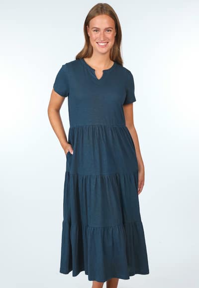 Kleid Moina solid - navy