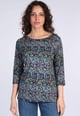 Shirt Zoa flower confetti  - navy