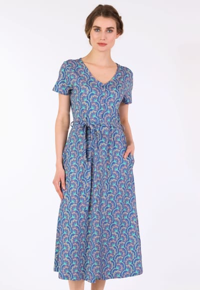 Kleid Ise flower parade - royal blue