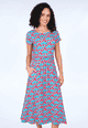 Kleid Malind rosy - turquoise