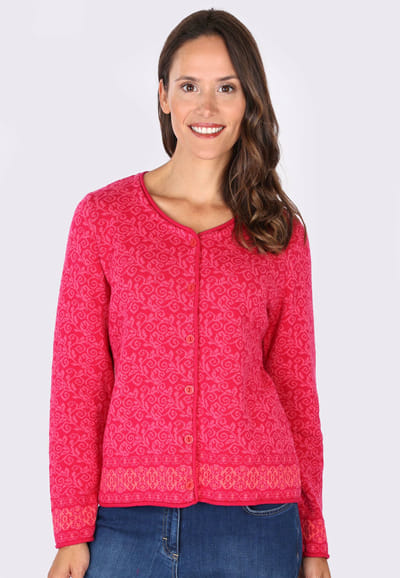 Strickjacke Hedie  - cerise