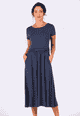 Kleid Malinda solid - navy