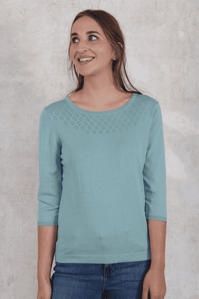Strickpullover Dafne - turquoise