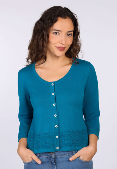 Strickjacke Liselotte  - ocean