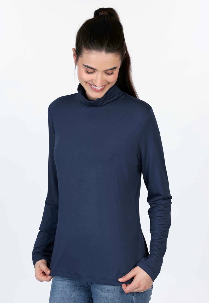 Rollkragenshirt Adaa - navy