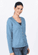 Strickjacke Lindara solid - swedish blue