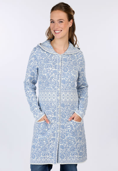 Strickmantel Glory flower  - ivory