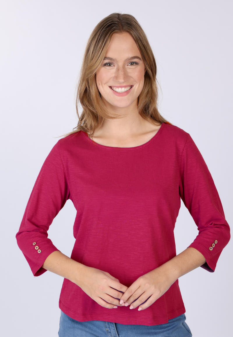 3/4-Arm-Shirt Hemkara - cerise