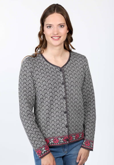 Strickjacke Hedie  - ebony
