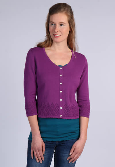 Strickjacke Liselotte - orchid