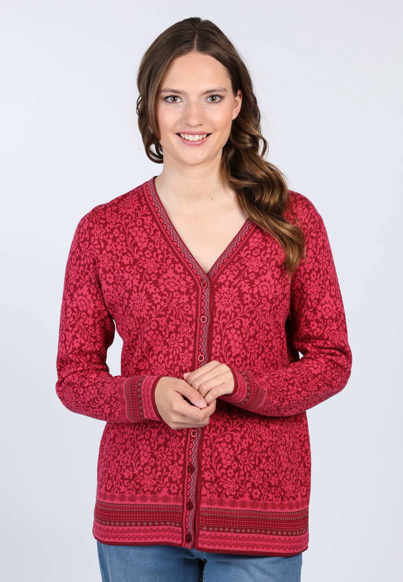 Strickjacke Christi blossom - wine