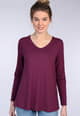 Langarmshirt Adisa - plum