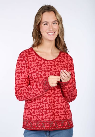 Strickpullover Annegret  - red wine