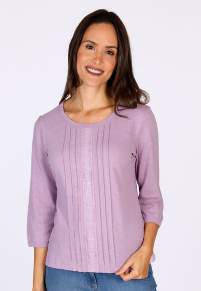 3/4-Arm-Shirt Janitara  - pansy
