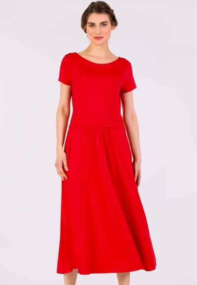 Kleid Malinda solid - poppy