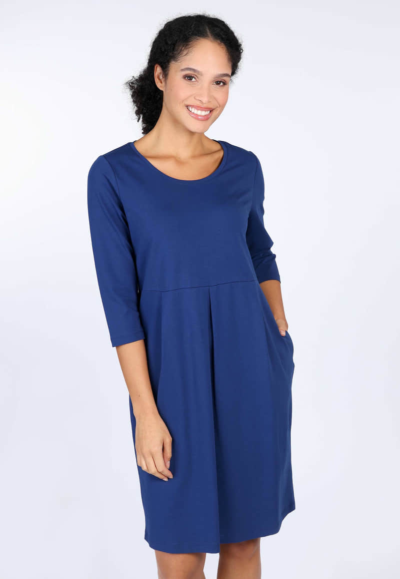 Kleid Jola solid  - indigo