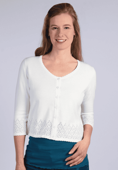 Strickjacke Liselotte - ivory