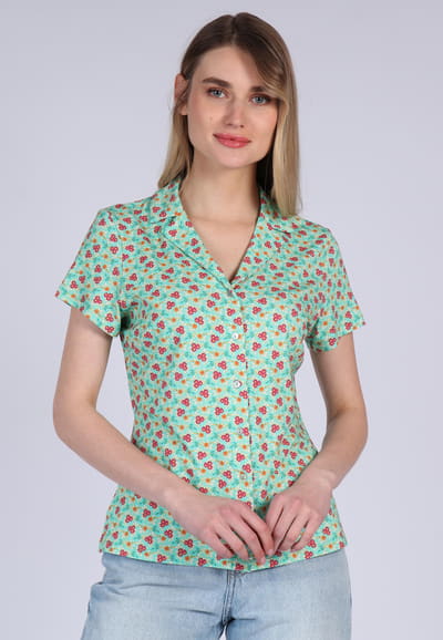 Bluse Celestina little flower - pool