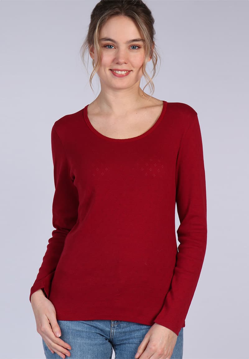 Langarmshirt Malin - wine