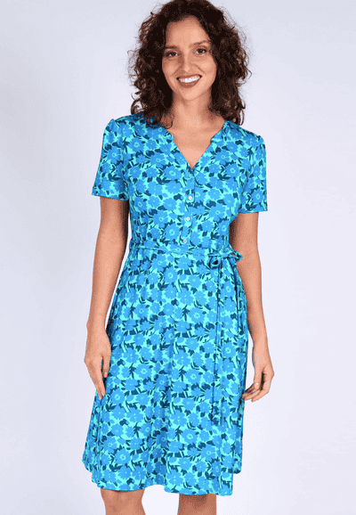 Kleid Tascha poppy flower - pool