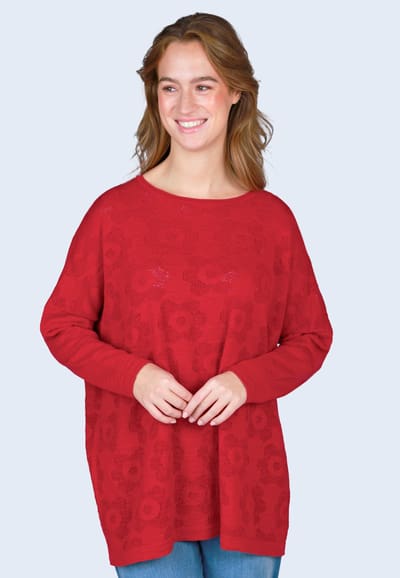 Strickpullover Lillith - rubin