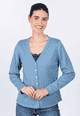 Strickjacke Lindara solid - swedish blue