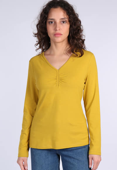 Langarmshirt Virginy - dark yellow