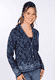Strickjacke Susanna floral  - navy