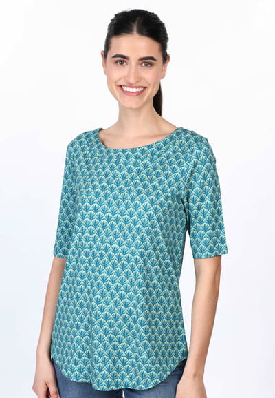 T-Shirt Nini Tulip Bow  - turquoise